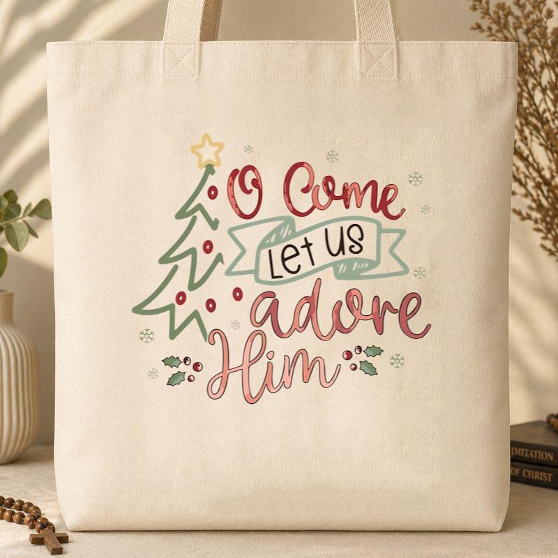 O Come Let Us Adore Him 01 Tote Bag