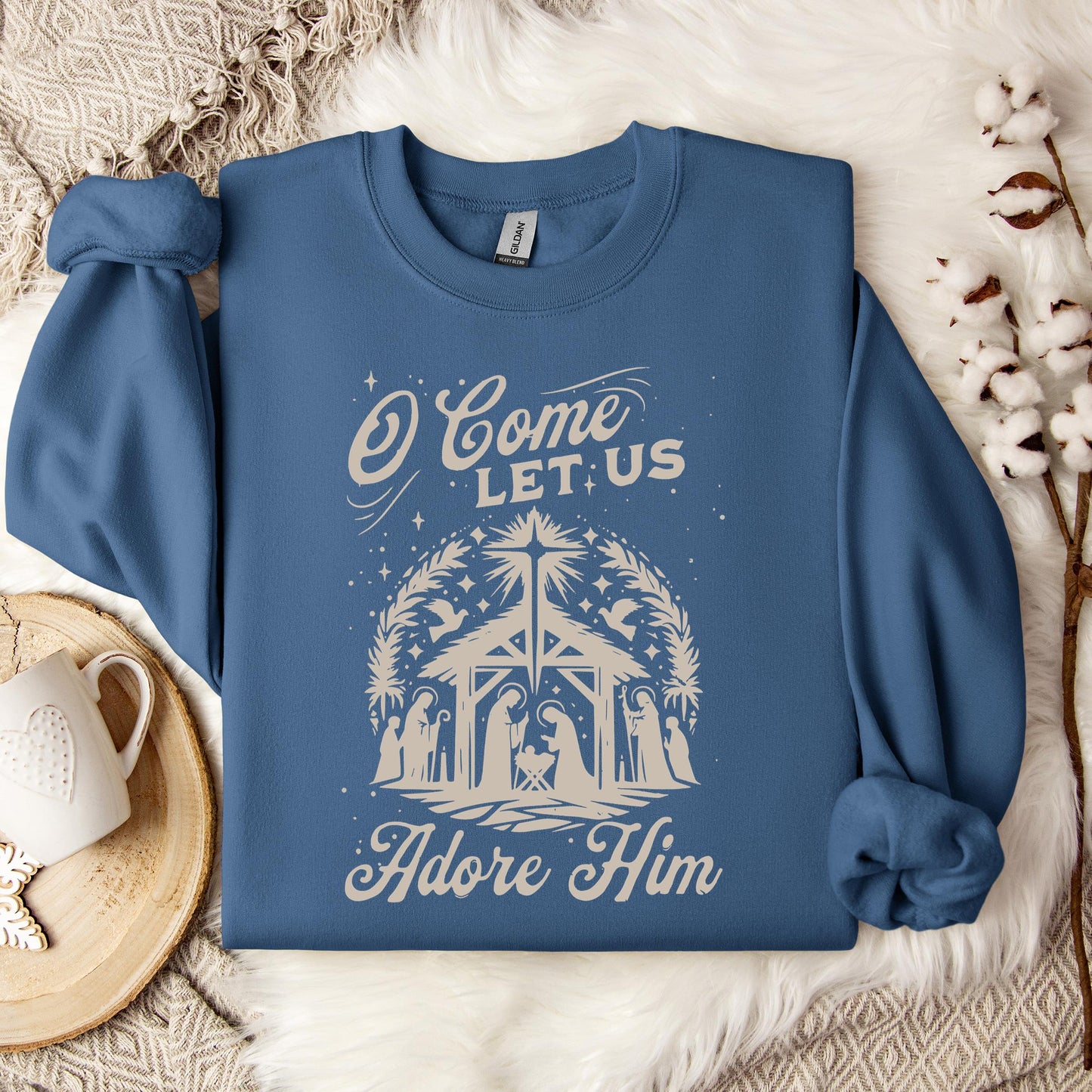 O Come Let Us Adore Him 02 Sweatshirt