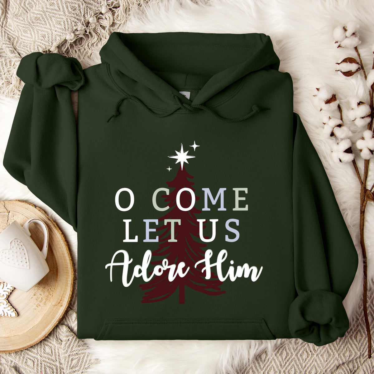 O Come Let Us Adore Him 03 Hoodie