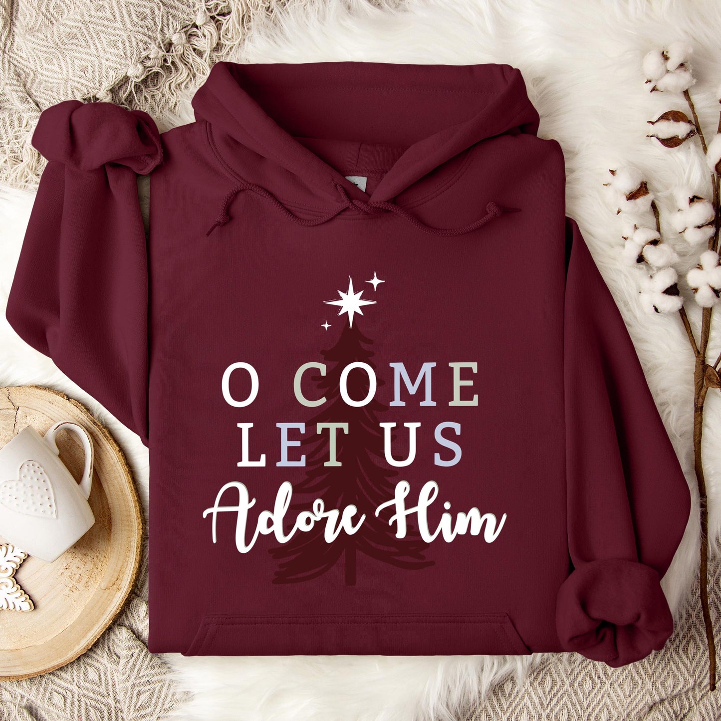O Come Let Us Adore Him 03 Hoodie