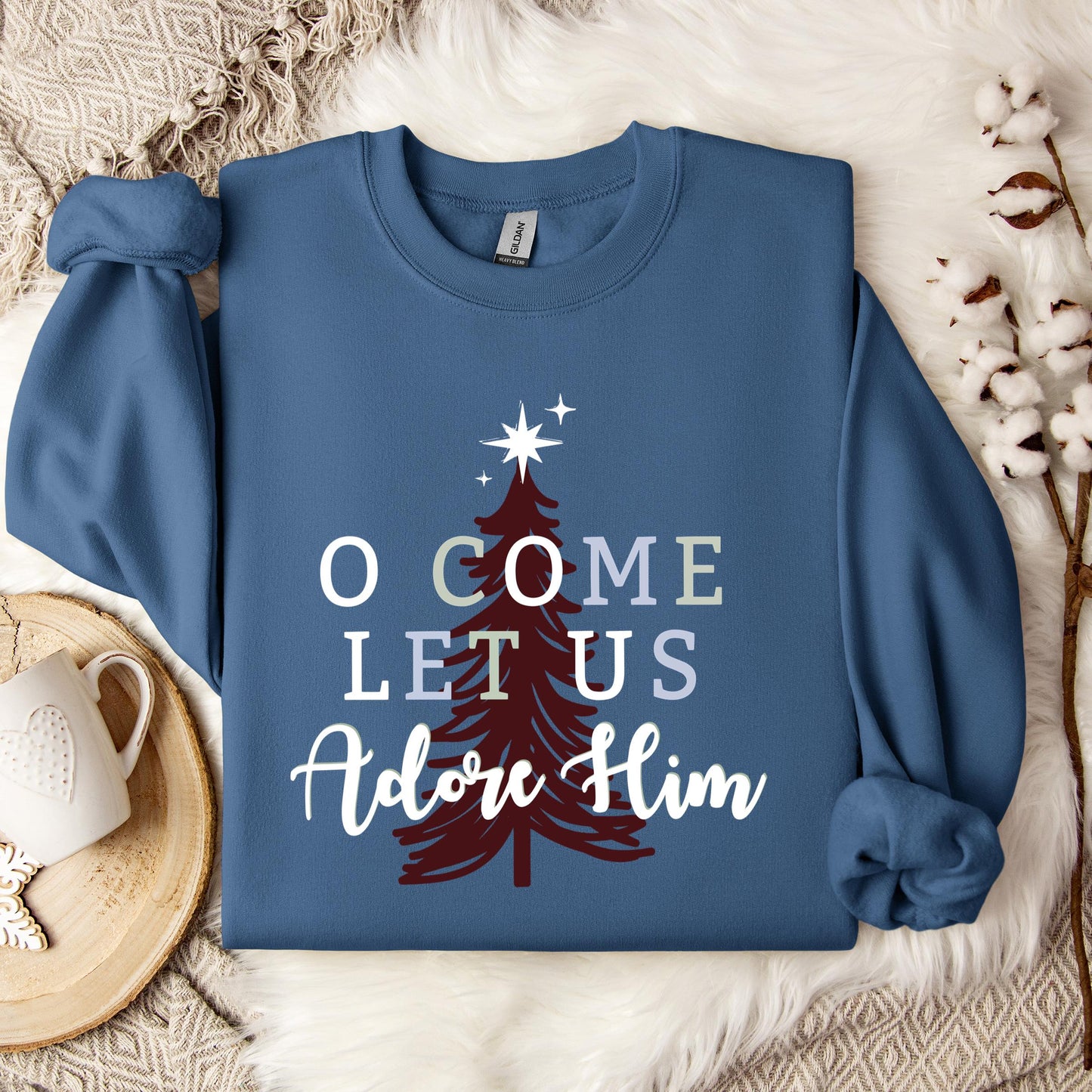 O Come Let Us Adore Him 03 Sweatshirt