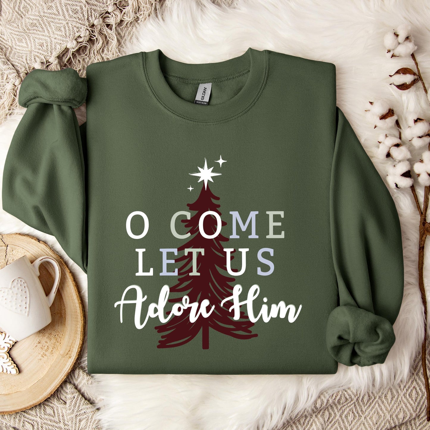 O Come Let Us Adore Him 03 Sweatshirt