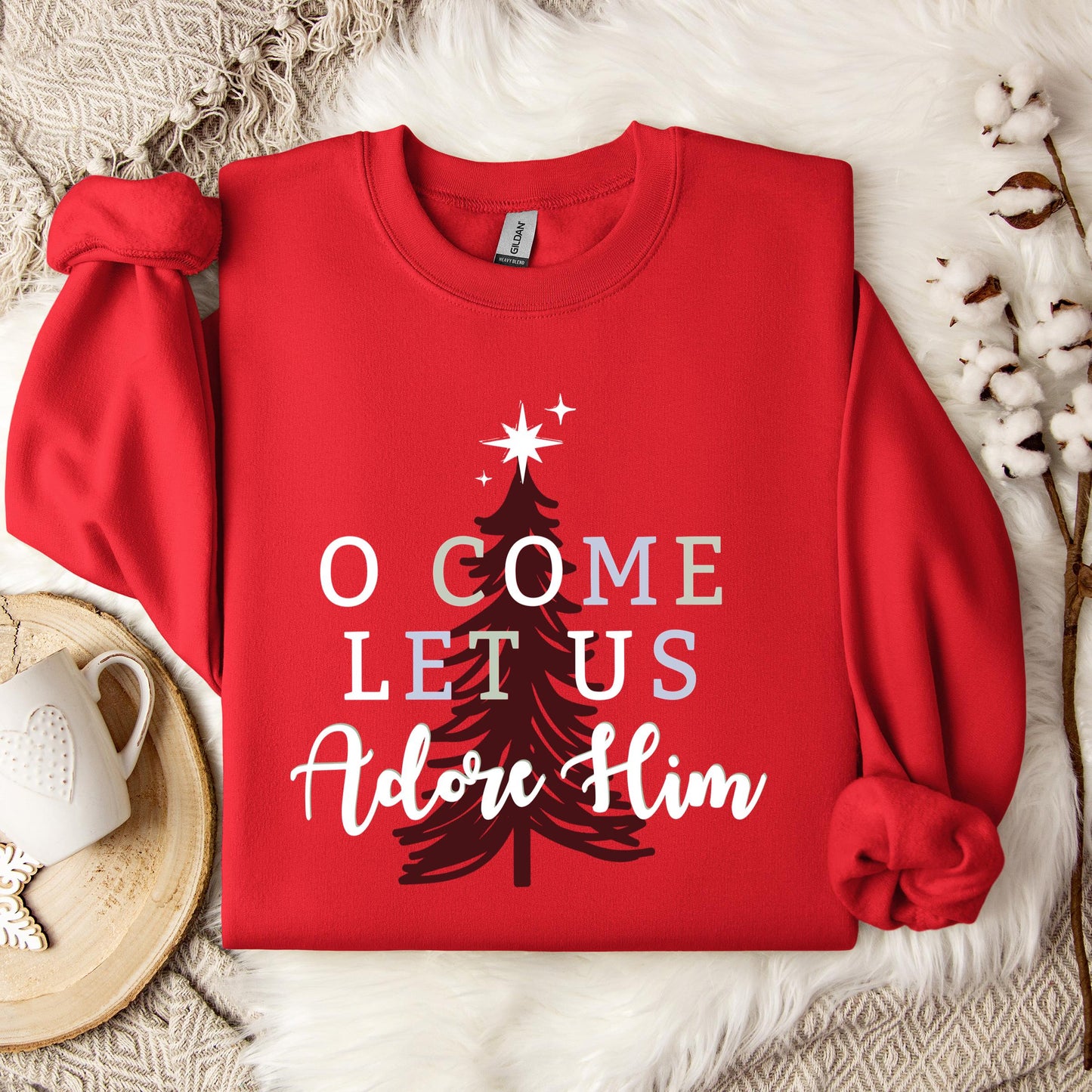 O Come Let Us Adore Him 03 Sweatshirt