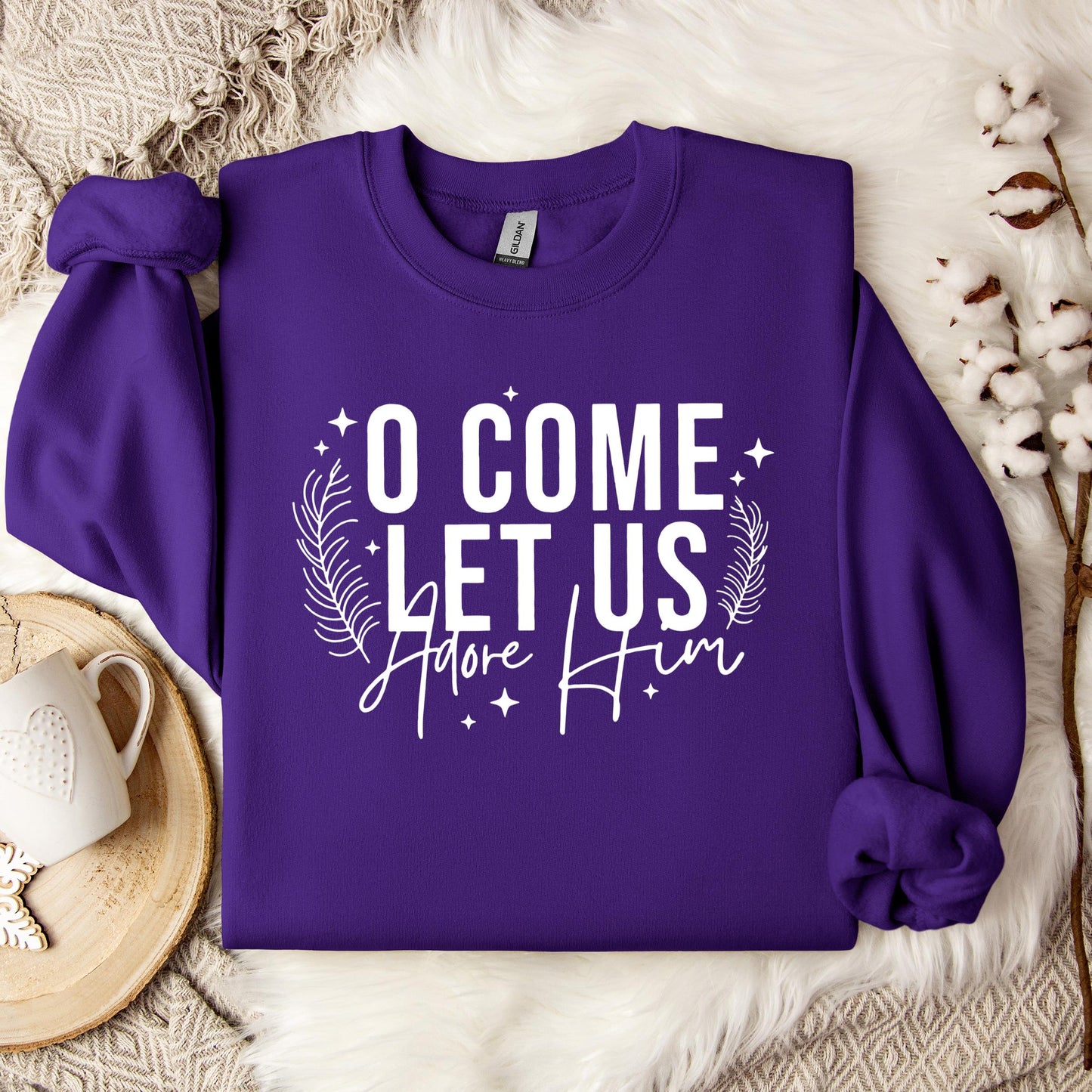 O Come Let Us Adore Him 04 Sweatshirt