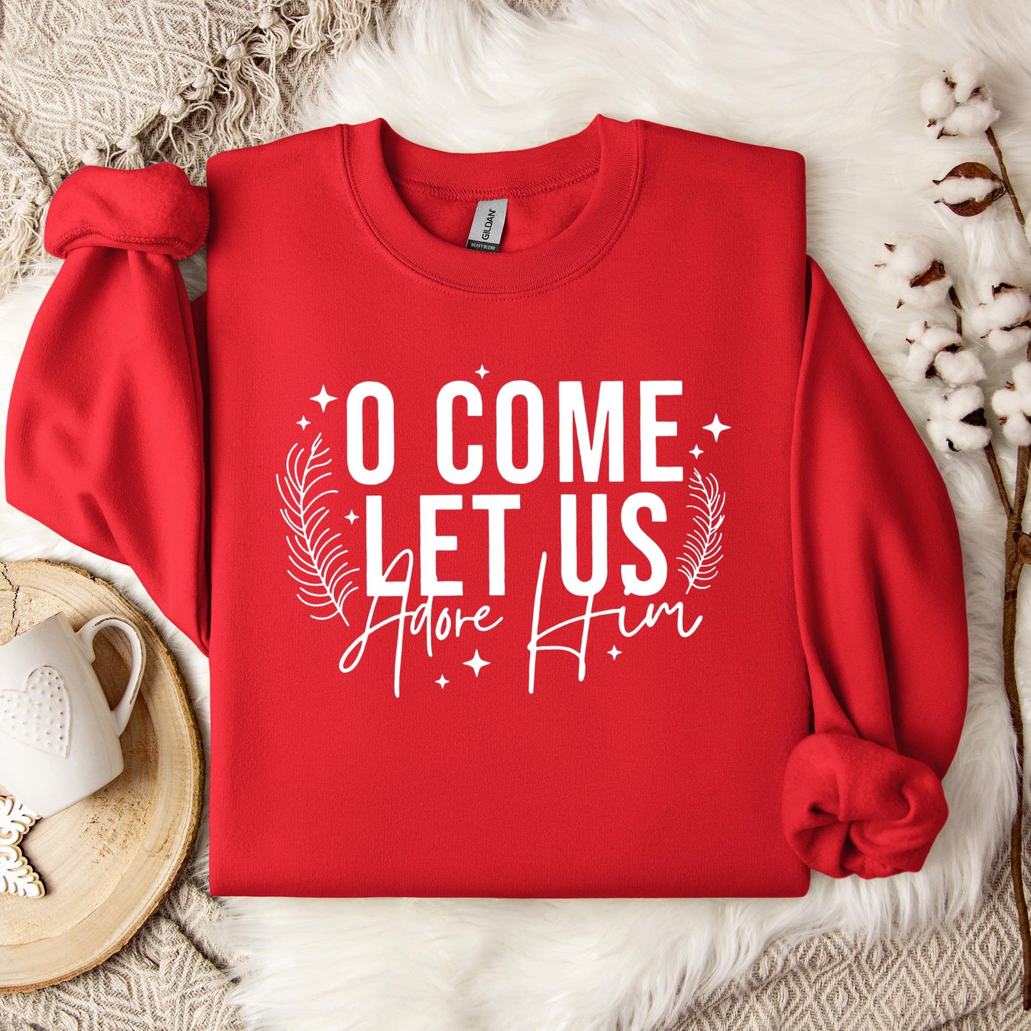 O Come Let Us Adore Him 04 Sweatshirt