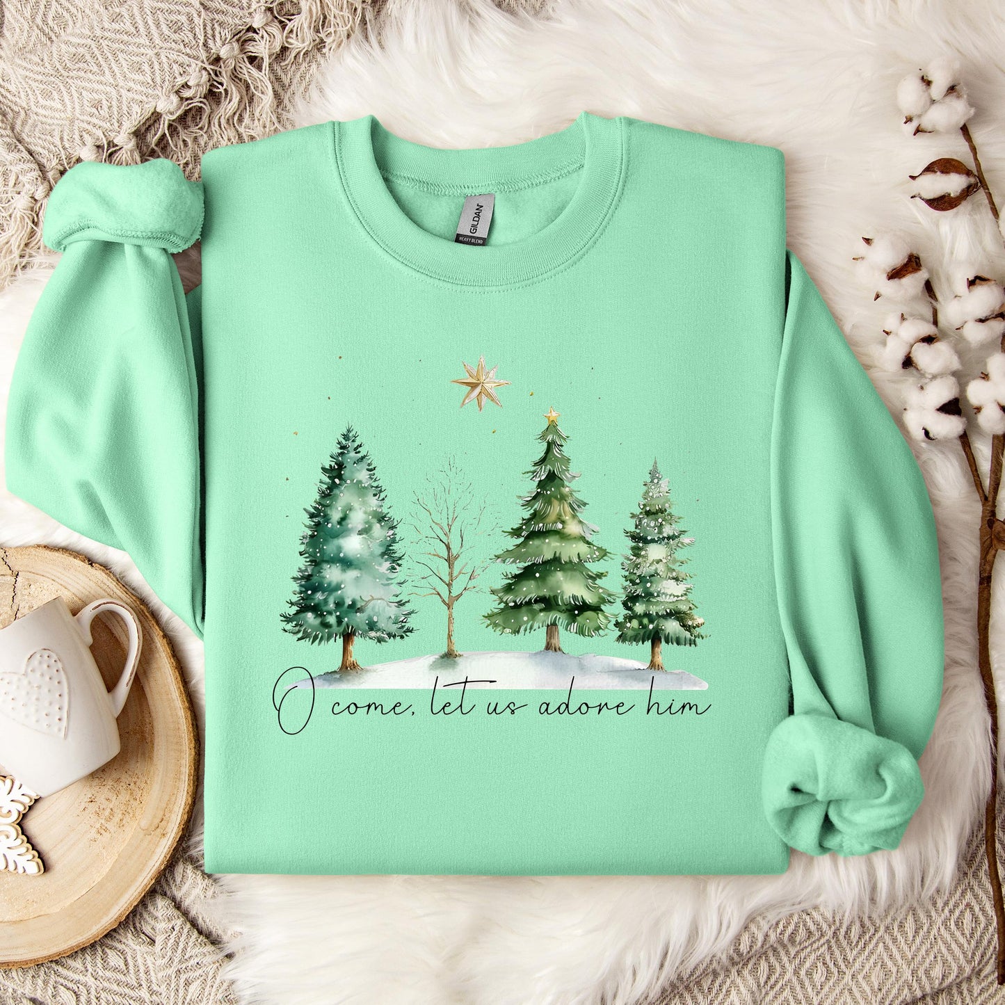 O Come Let Us Adore Him Sweatshirt