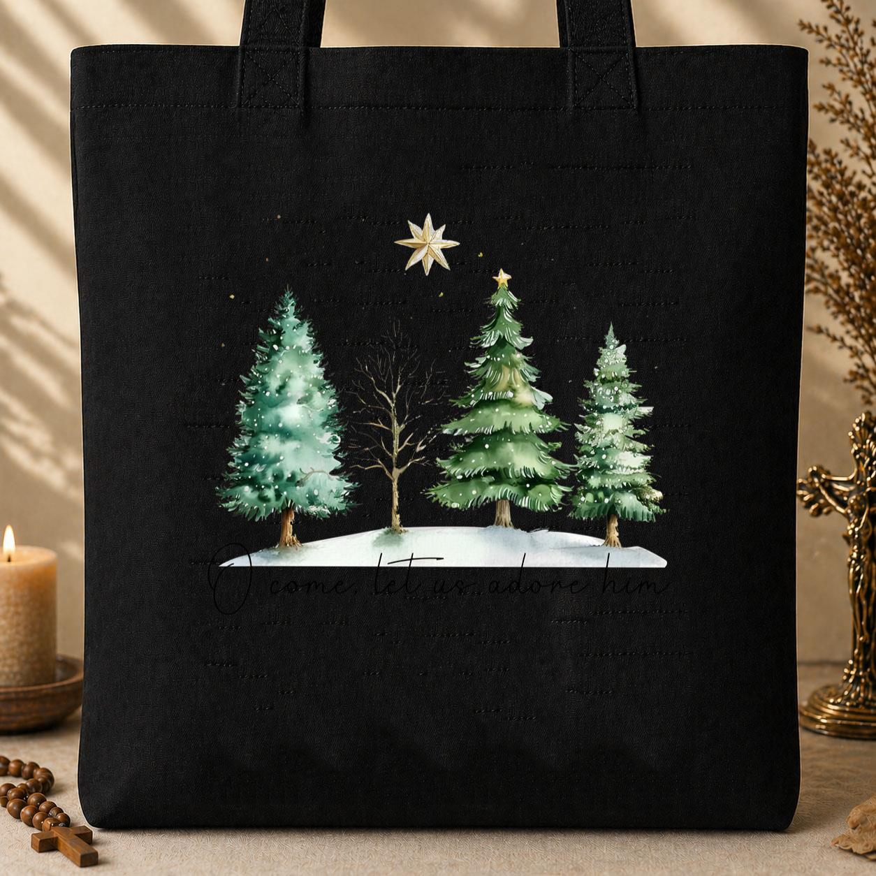 O Come Let Us Adore Him Tote Bag
