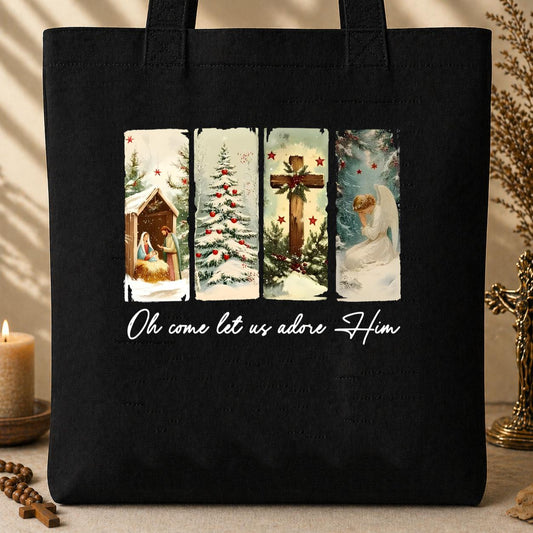 Oh Come Let Us Adore Him 02 Tote Bag