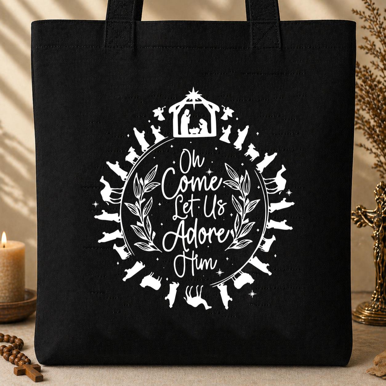 Oh Come Let Us Adore Him 05 Tote Bag