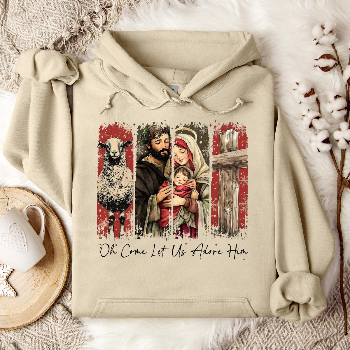 Oh Come Let Us Adore Him Hoodie