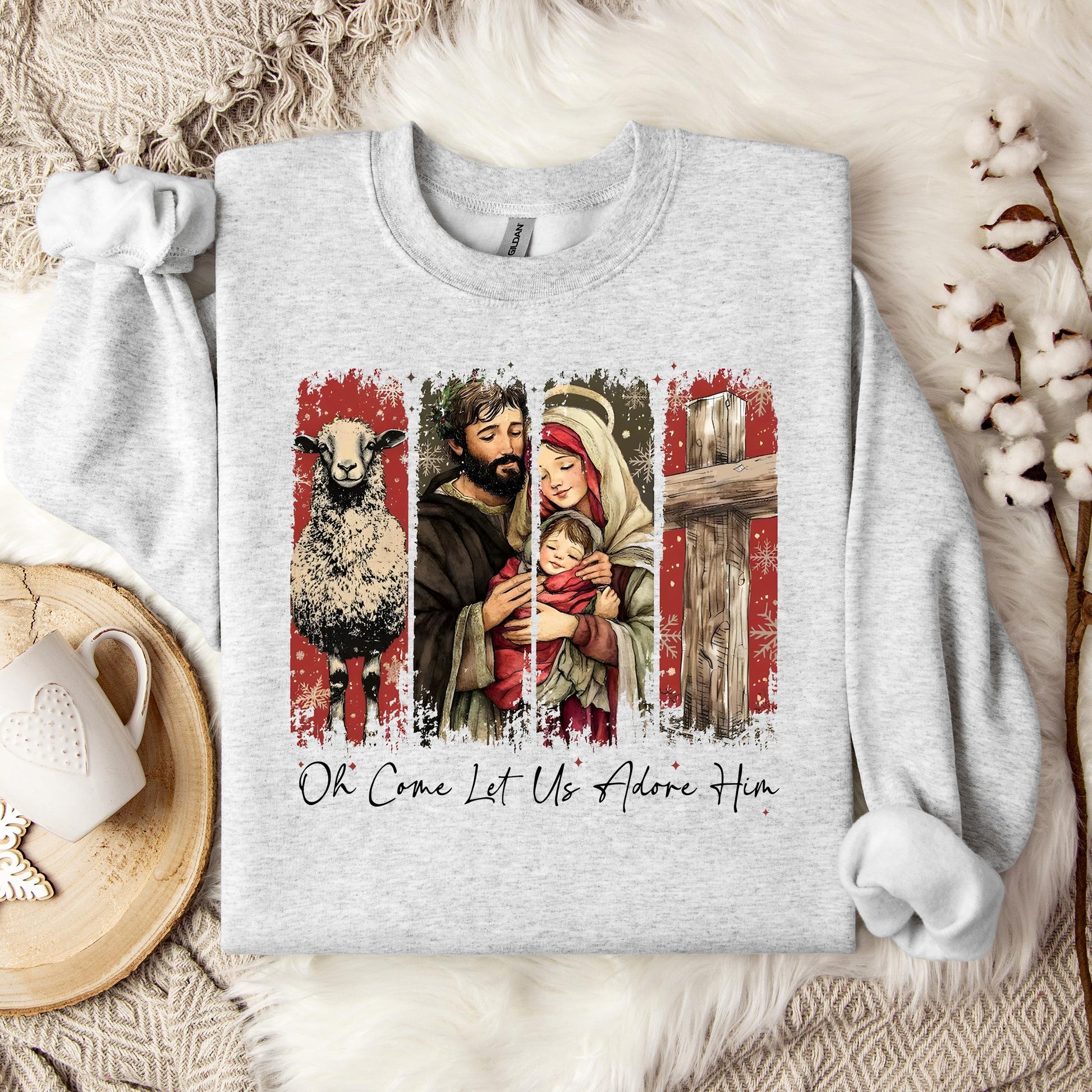 Oh Come Let Us Adore Him Sweatshirt