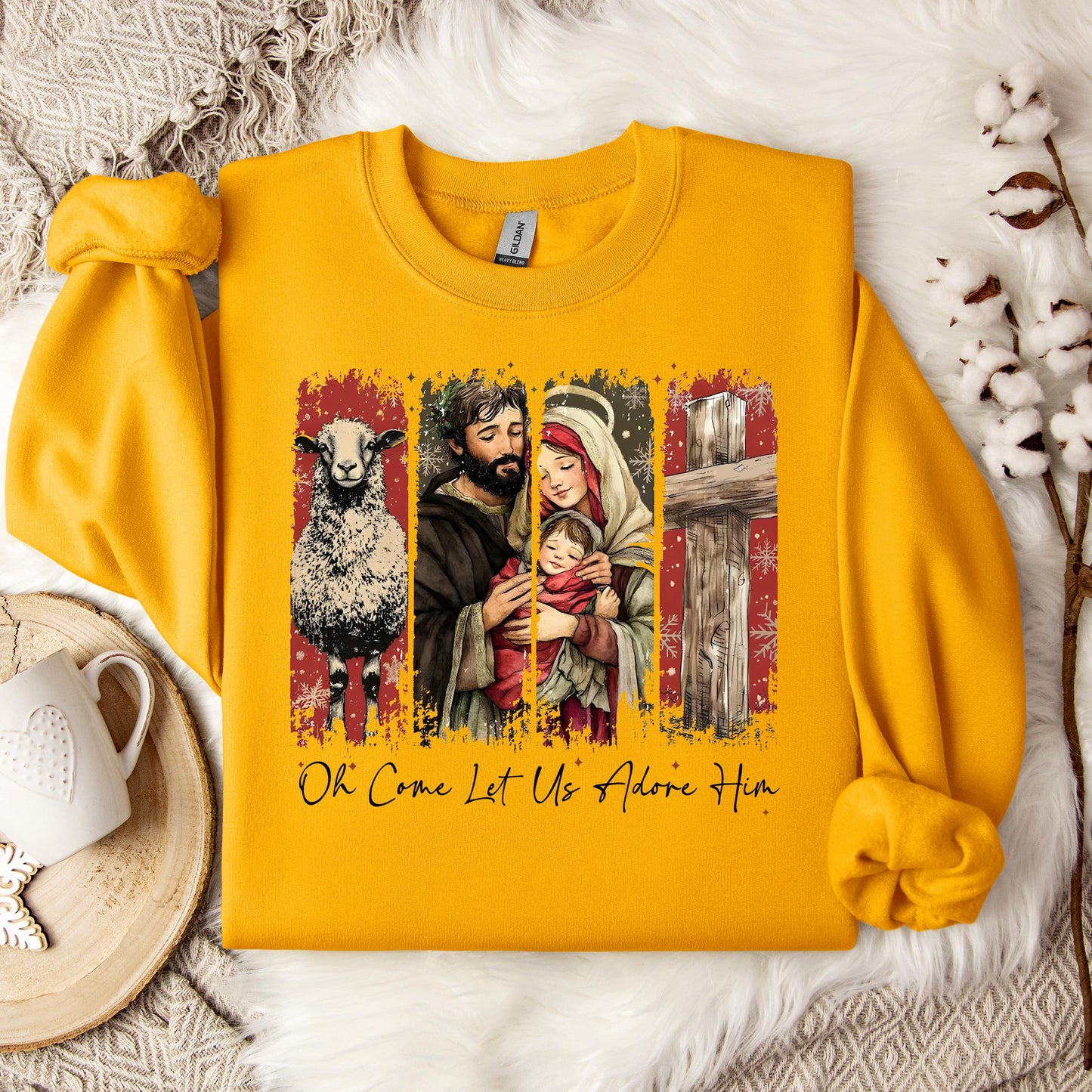 Oh Come Let Us Adore Him Sweatshirt