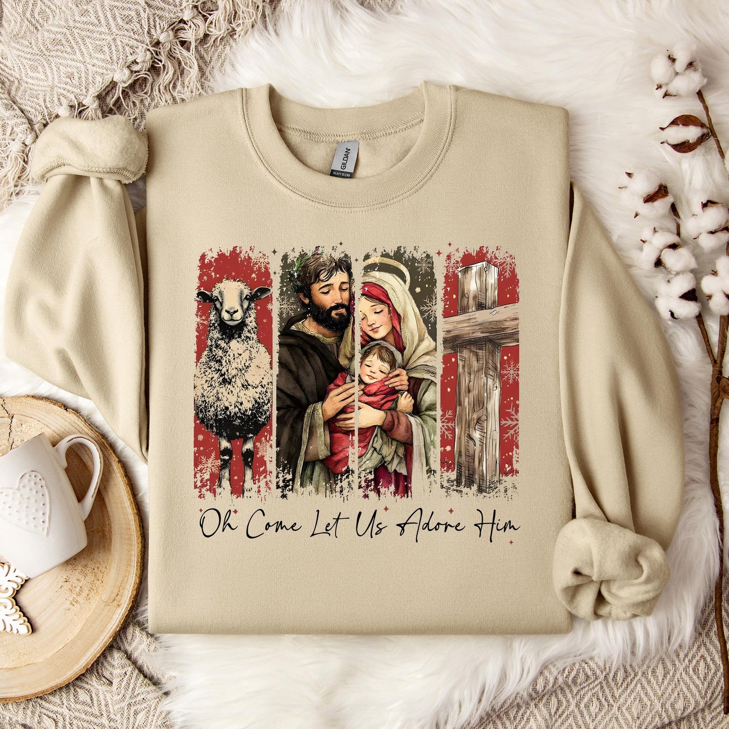 Oh Come Let Us Adore Him Sweatshirt
