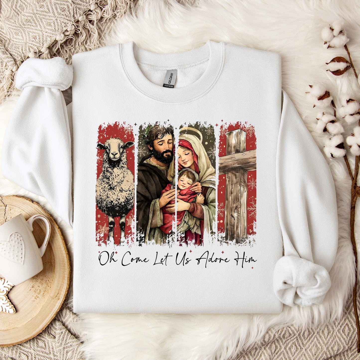 Oh Come Let Us Adore Him Sweatshirt