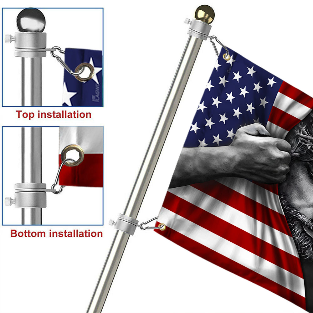 Jesus American Flag Don’t Be Afraid, Just Have Faith Grommet Flag