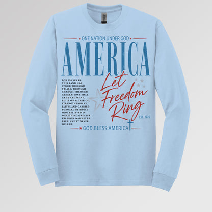 One Nation Under God America Let Freedom Ring Est 1776 01