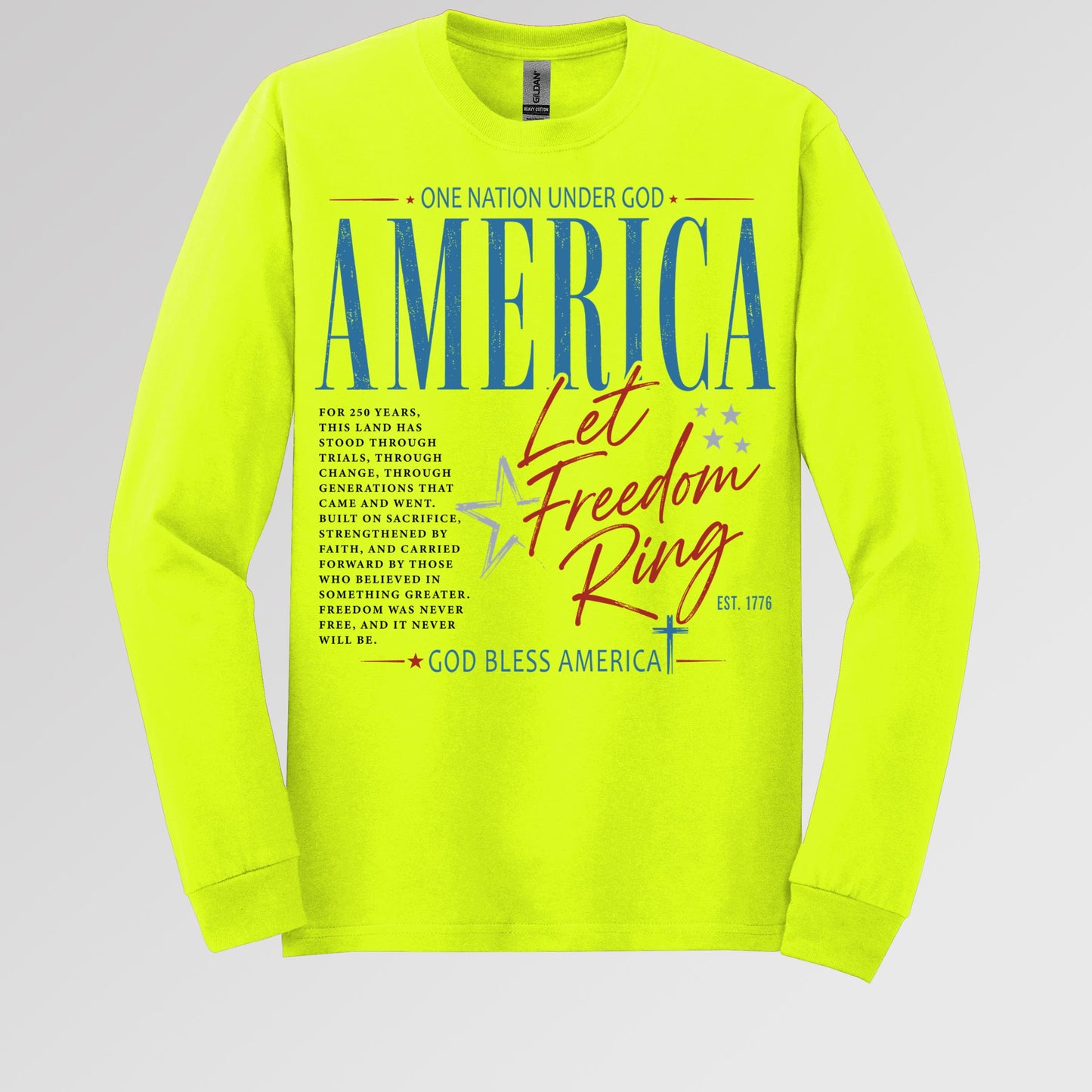 One Nation Under God America Let Freedom Ring Est 1776 01