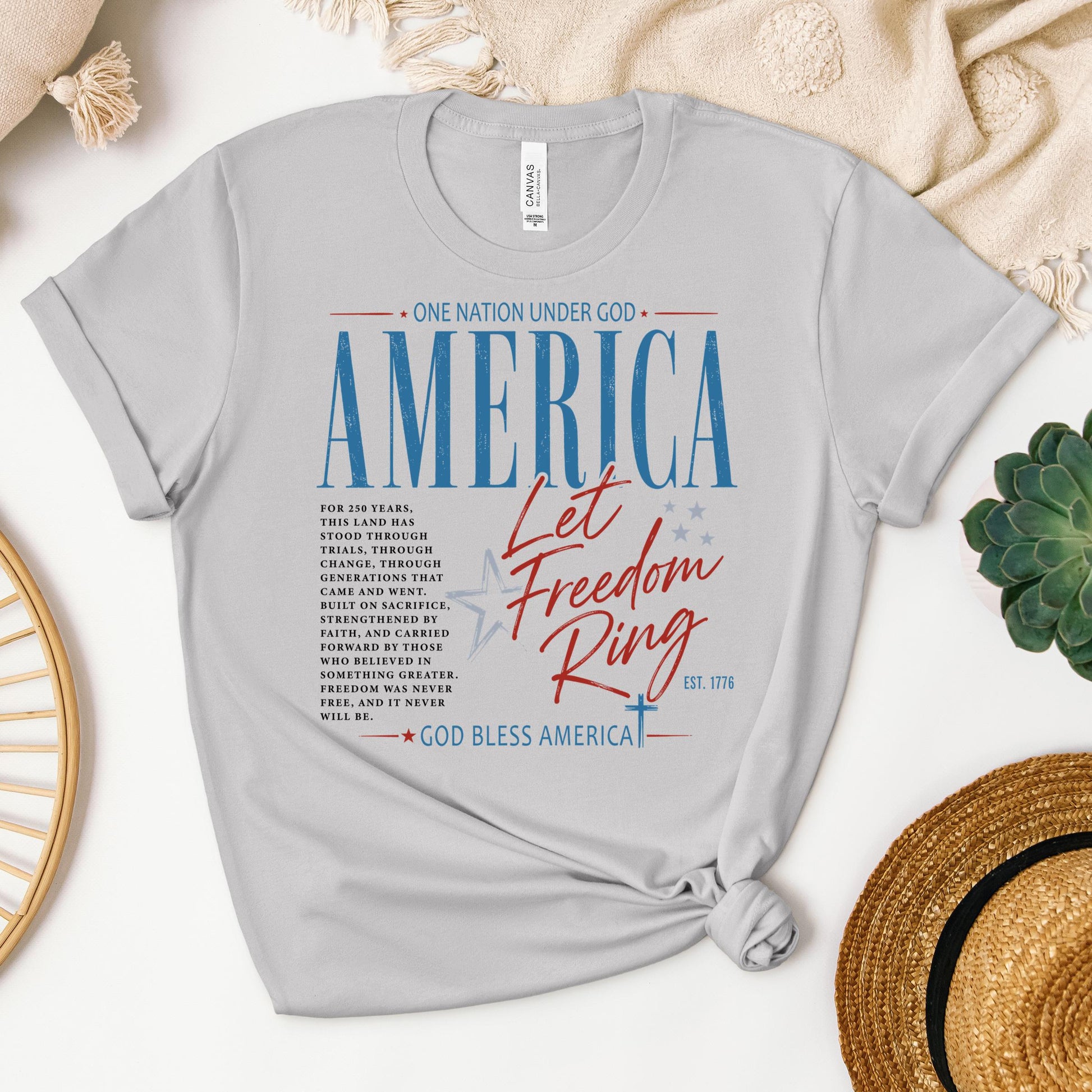 One Nation Under God America Let Freedom Ring Est 1776 01