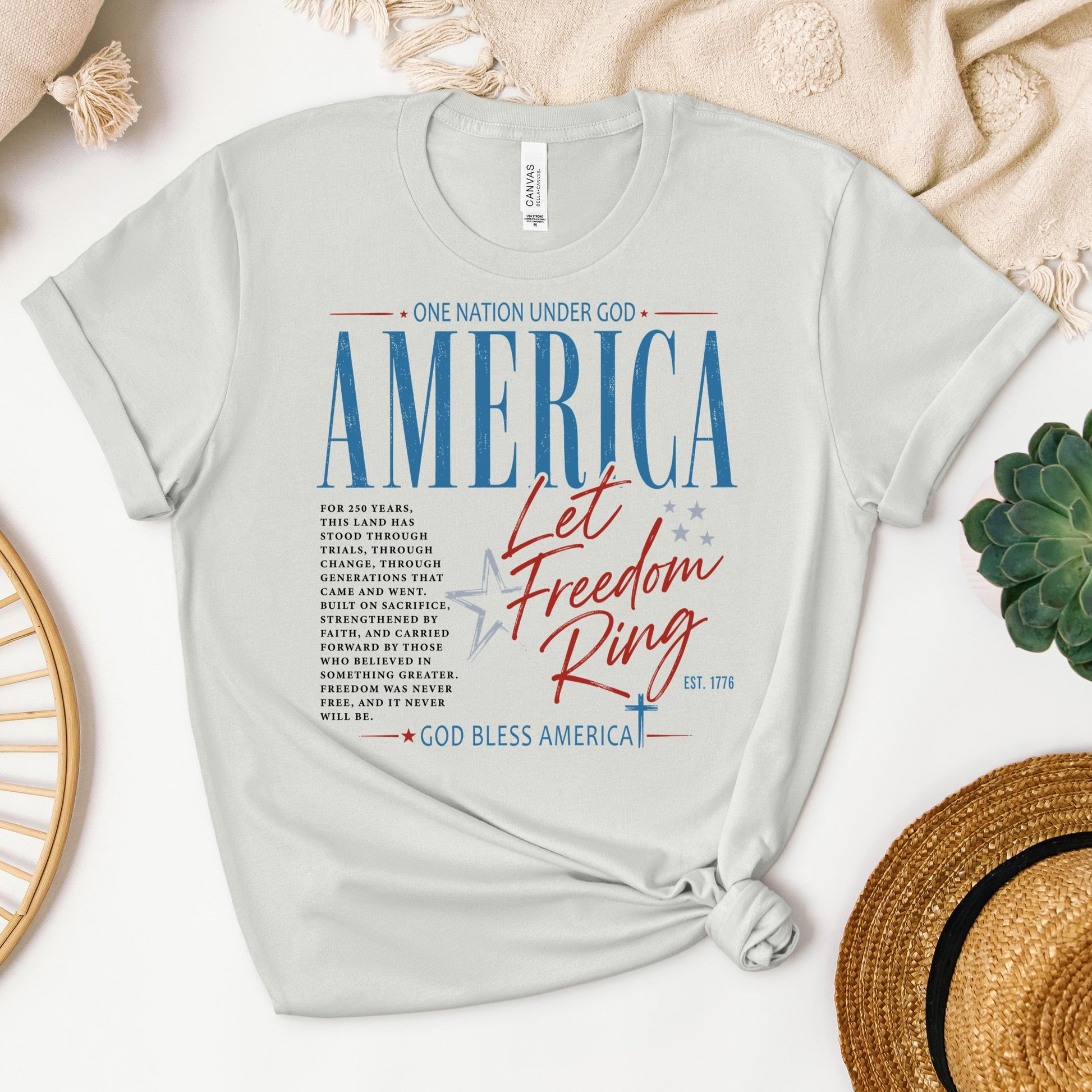One Nation Under God America Let Freedom Ring Est 1776 01