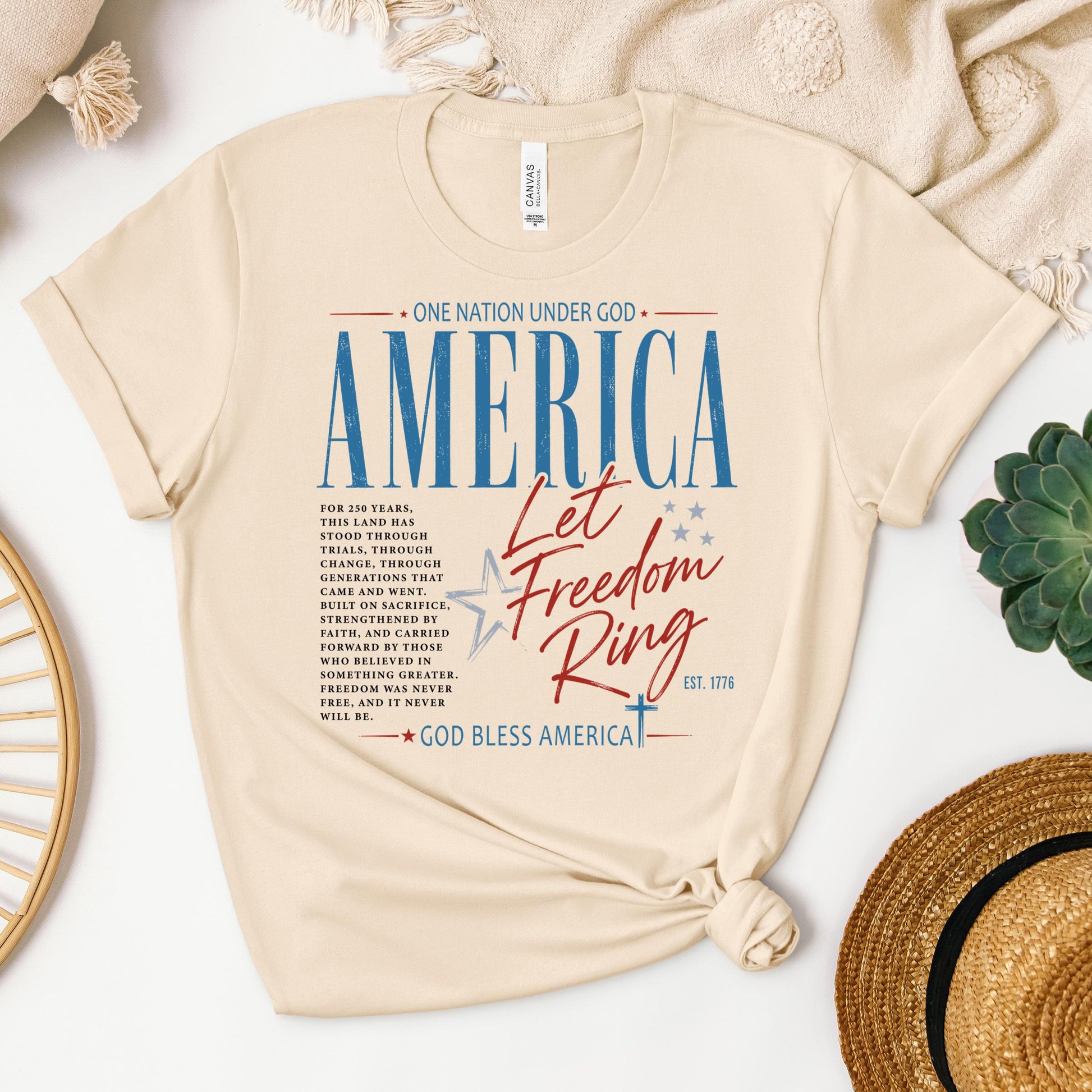 One Nation Under God America Let Freedom Ring Est 1776 01