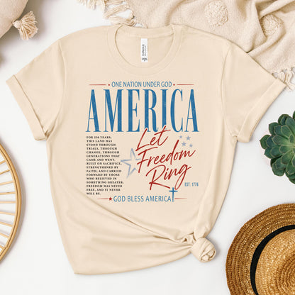 One Nation Under God America Let Freedom Ring Est 1776 01