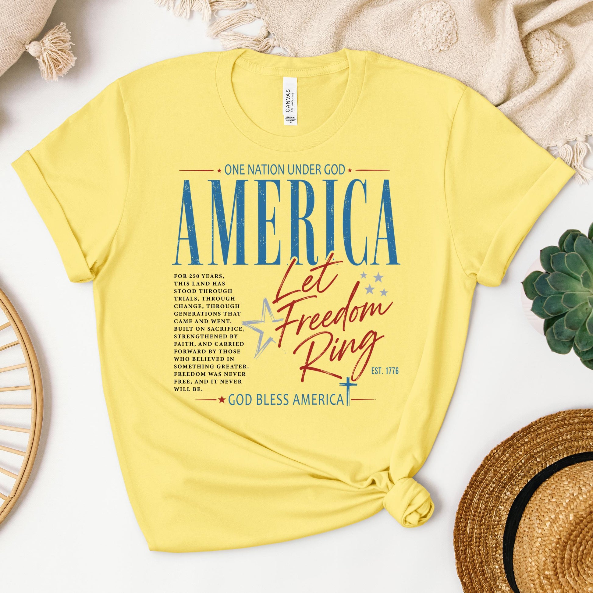 One Nation Under God America Let Freedom Ring Est 1776 01