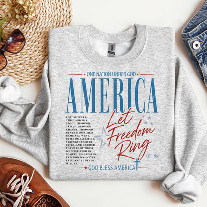 One Nation Under God America Let Freedom Ring Est 1776 01