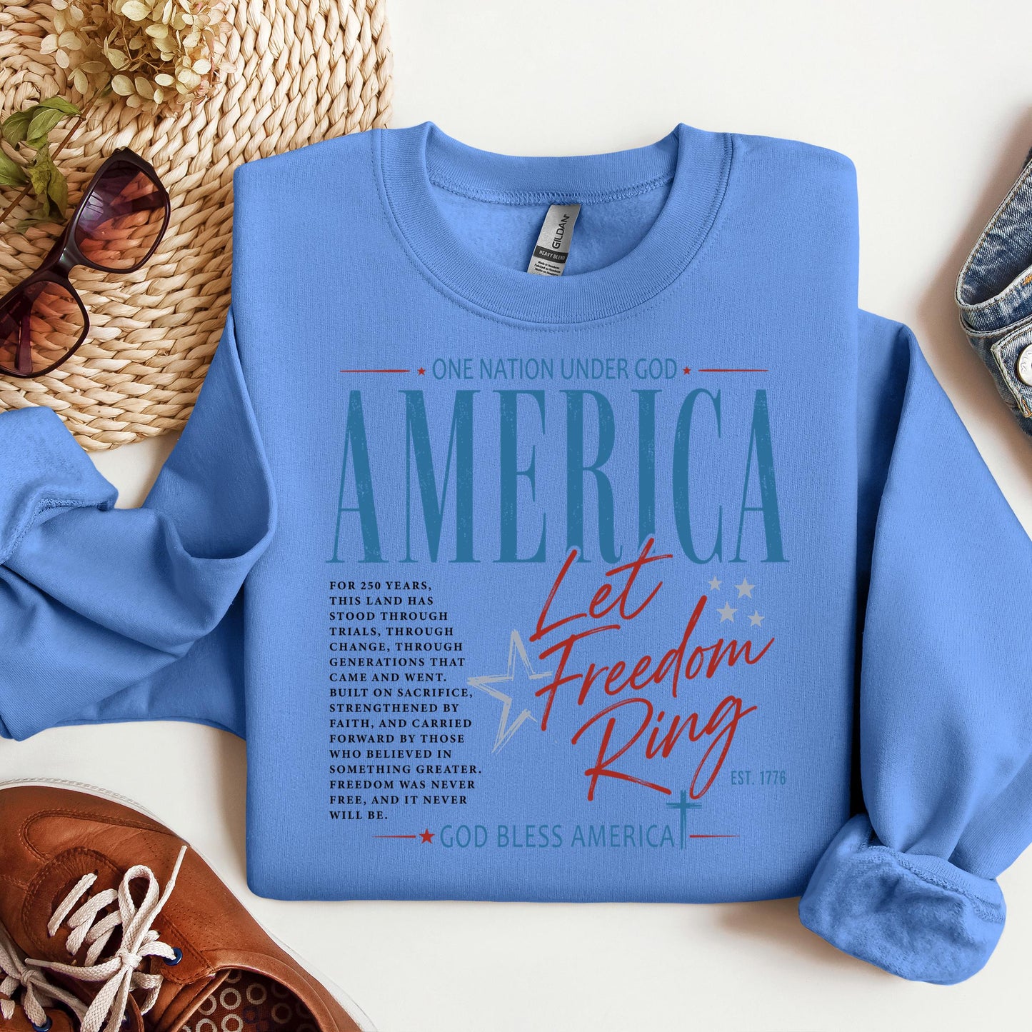 One Nation Under God America Let Freedom Ring Est 1776 01