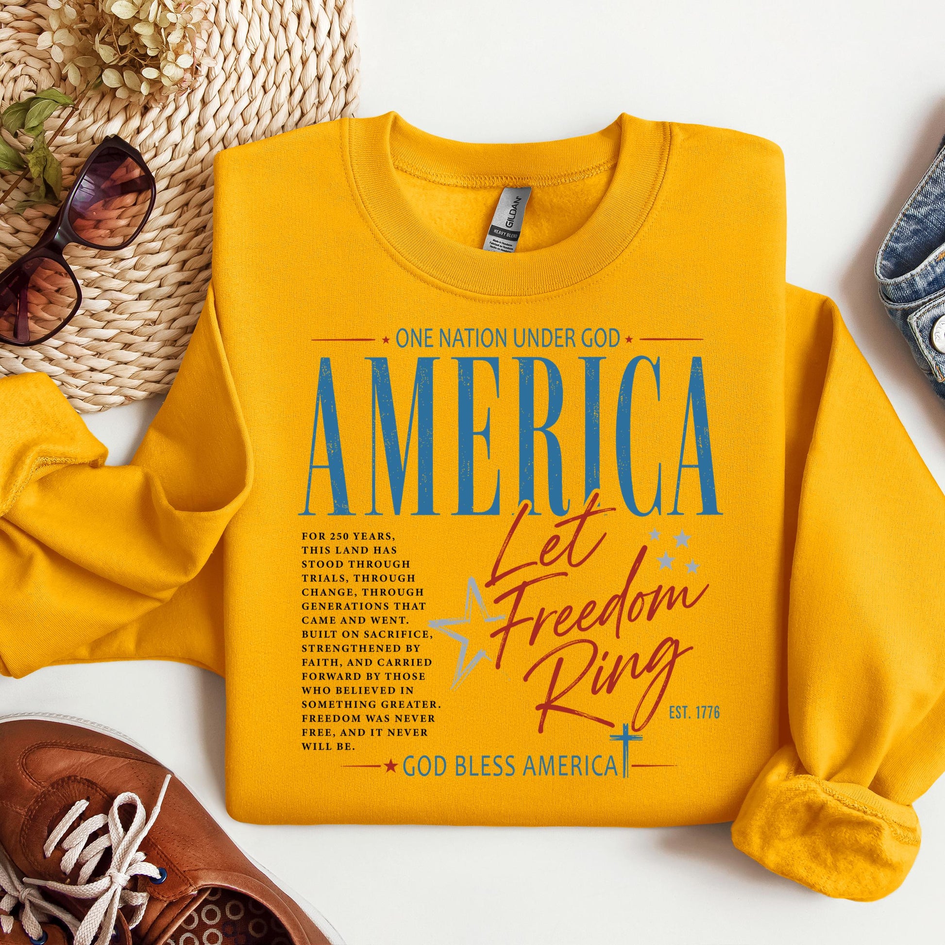 One Nation Under God America Let Freedom Ring Est 1776 01