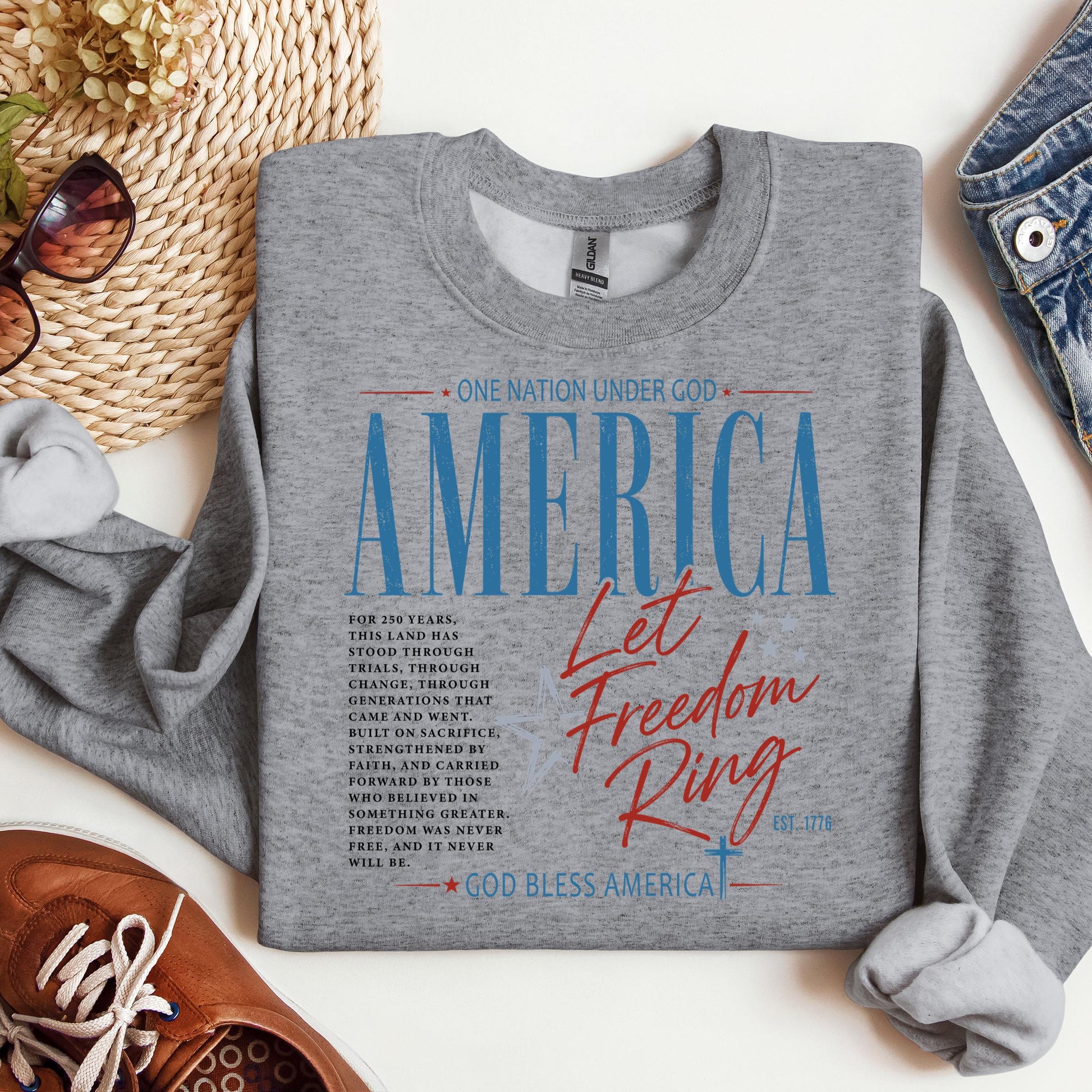 One Nation Under God America Let Freedom Ring Est 1776 01