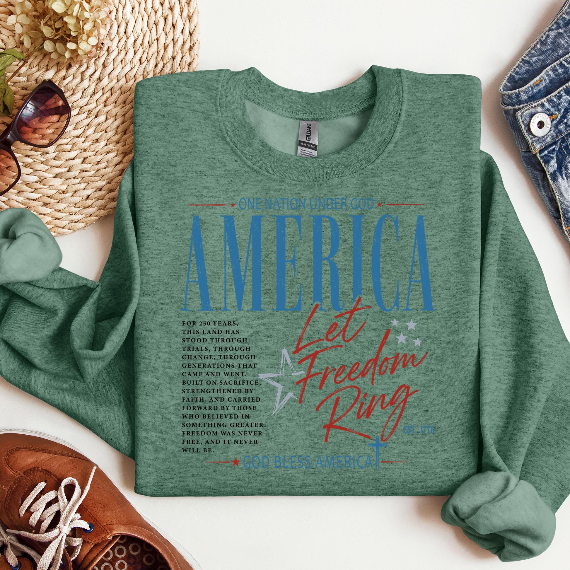 One Nation Under God America Let Freedom Ring Est 1776 01