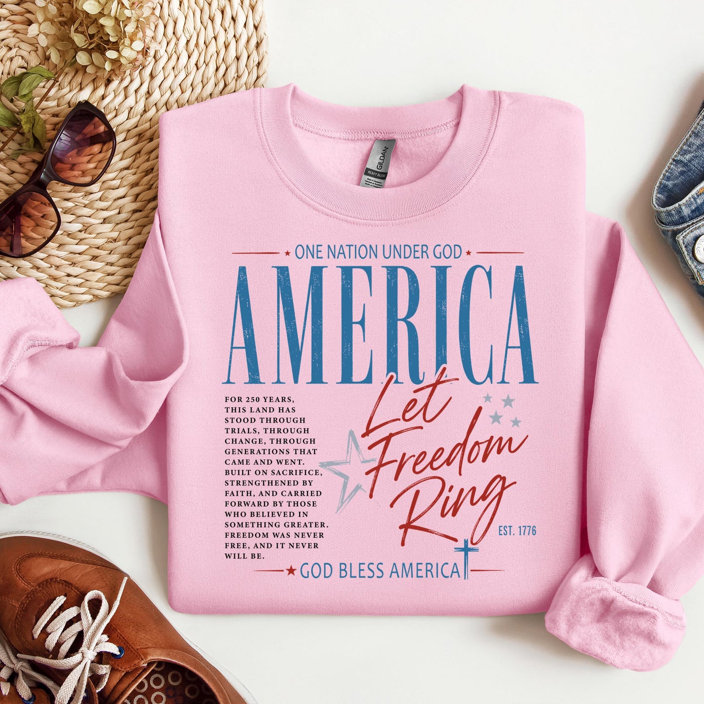 One Nation Under God America Let Freedom Ring Est 1776 01