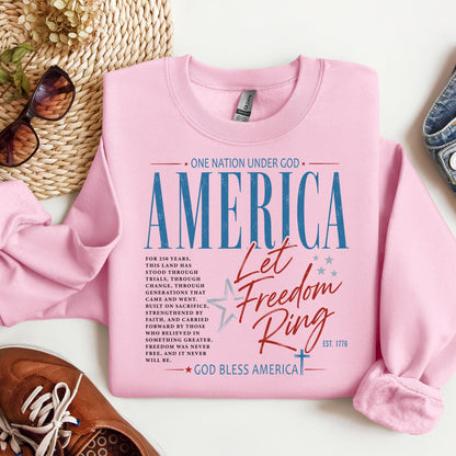 One Nation Under God America Let Freedom Ring Est 1776 01