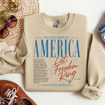 One Nation Under God America Let Freedom Ring Est 1776 01