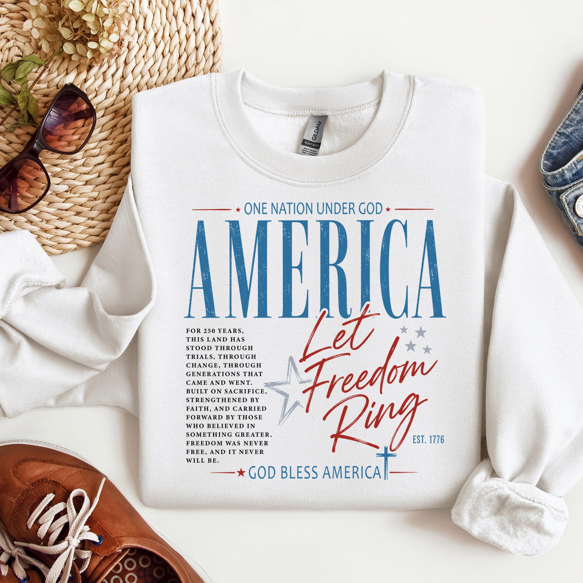 One Nation Under God America Let Freedom Ring Est 1776 01
