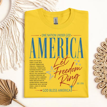 One Nation Under God America Let Freedom Ring Est 1776 01