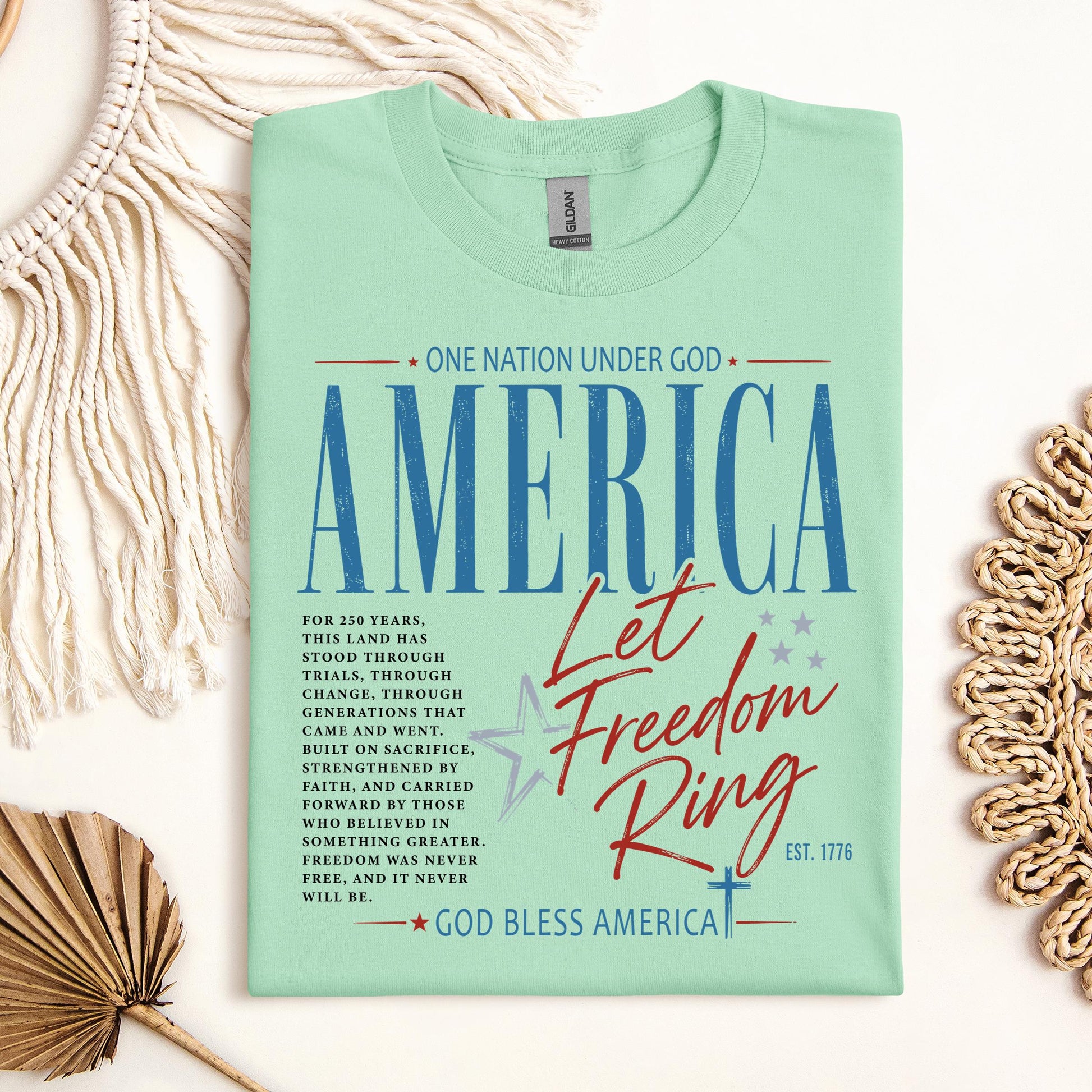 One Nation Under God America Let Freedom Ring Est 1776 01
