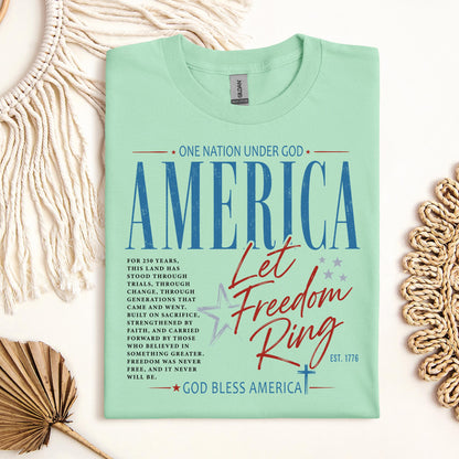 One Nation Under God America Let Freedom Ring Est 1776 01