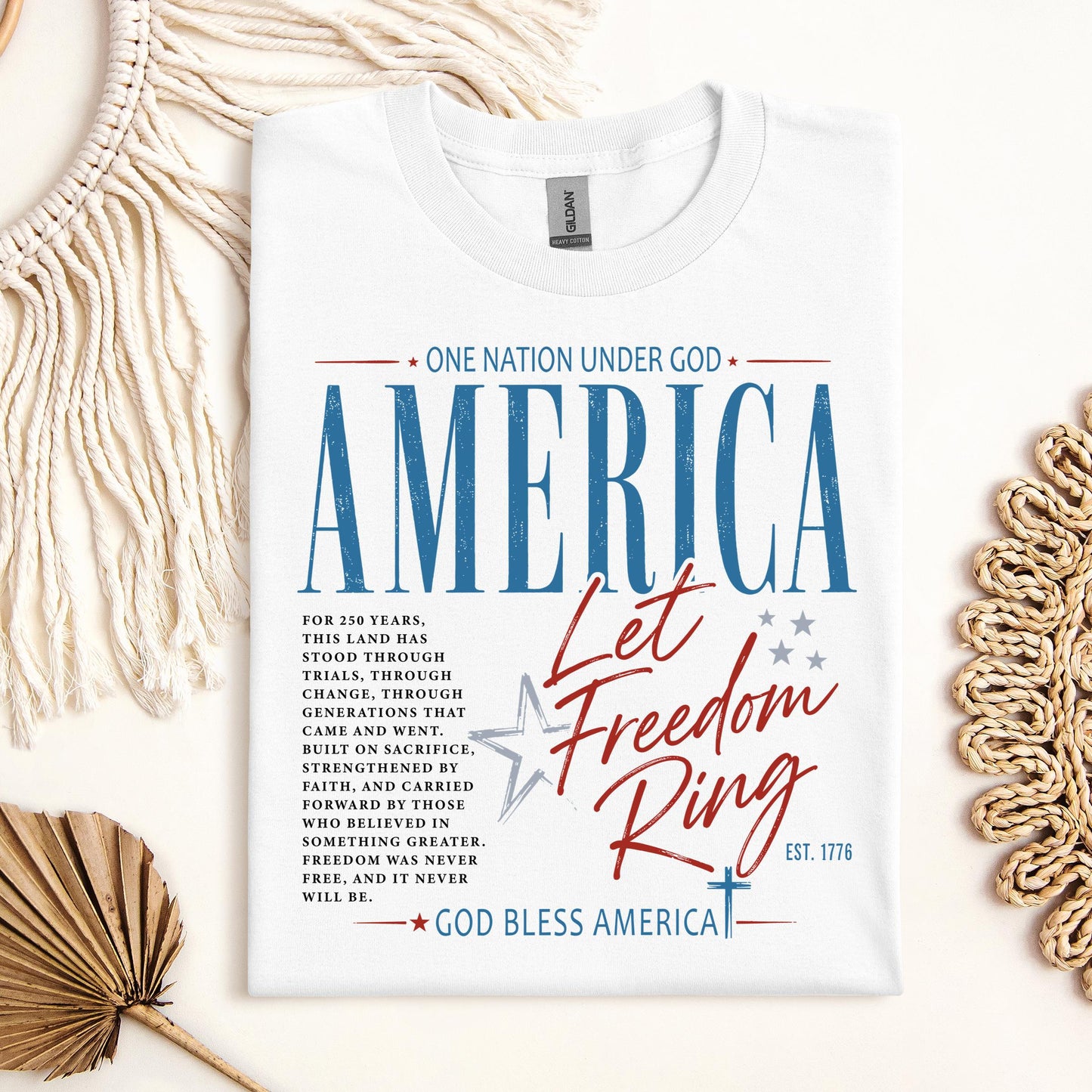 One Nation Under God America Let Freedom Ring Est 1776 01