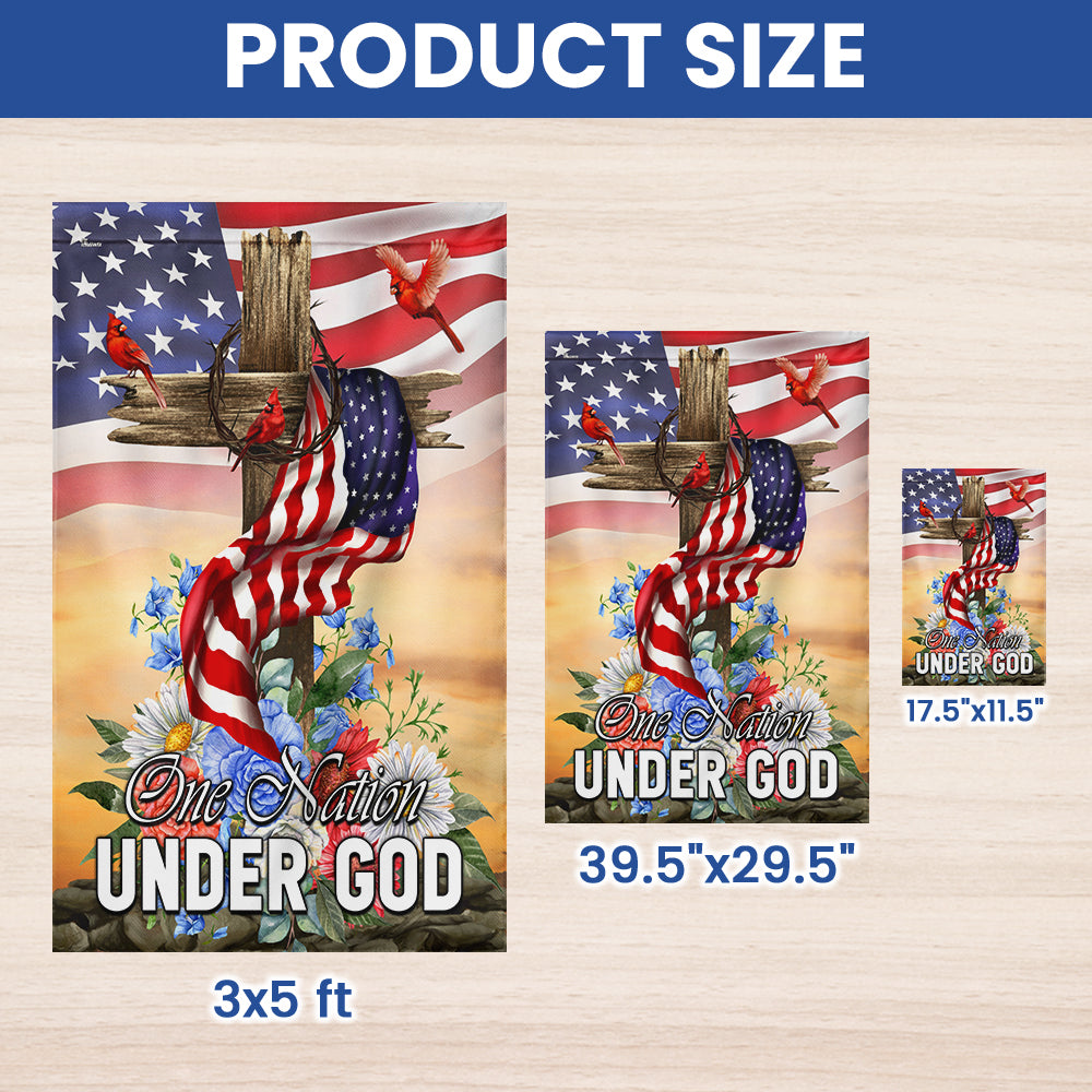 Flagwix American Flag - Patriotic One Nation Under God Flag 3-Day Shipping