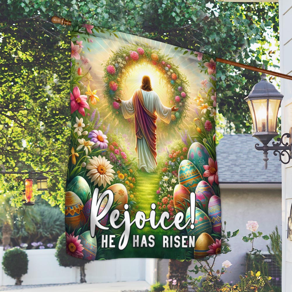 FLAGWIX  Jesus Easter Day He Has Risen Flag