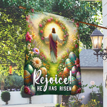 FLAGWIX  Jesus Easter Day He Has Risen Flag