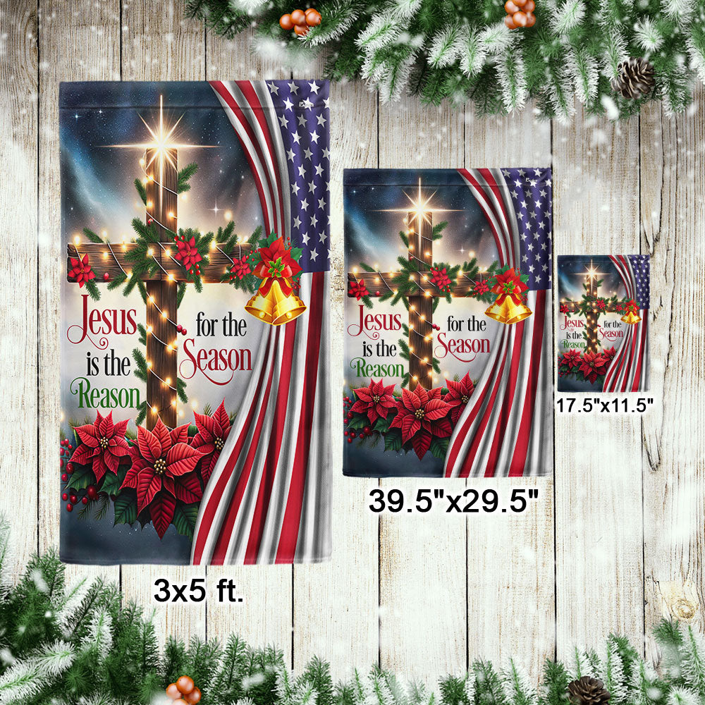 Jesus Christ Christmas Flag Jesus Is The Reason For The Season