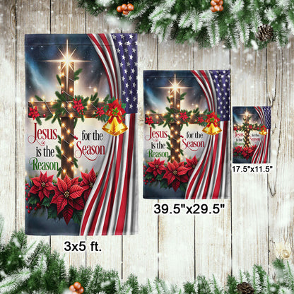 Jesus Christ Christmas Flag Jesus Is The Reason For The Season