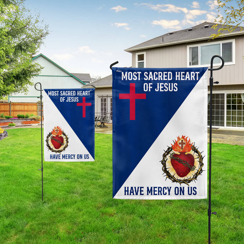 Sacred Heart Of Jesus Have Mercy On Us, Jesus Christian Catholic Flag