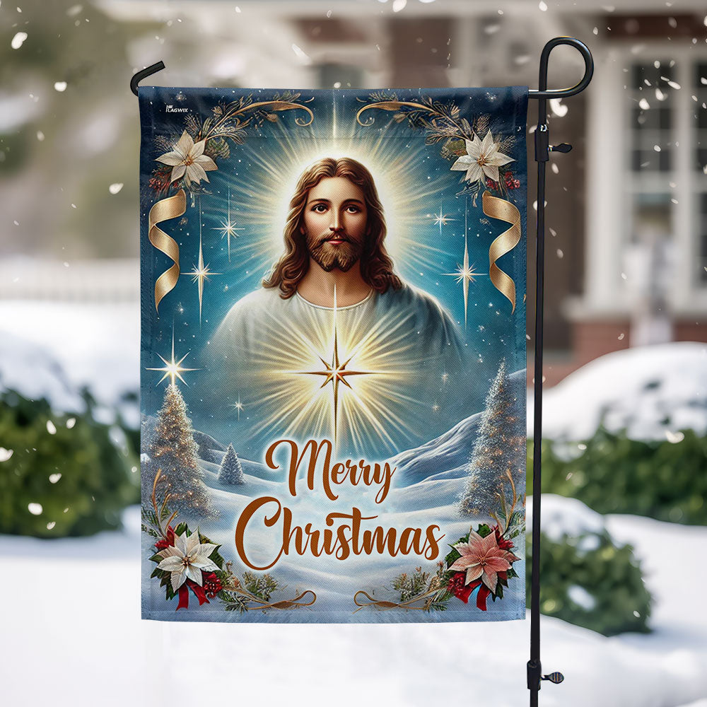 Jesus Christ Christmas Flag