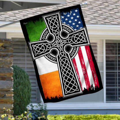 Irish American Christian Celtic Cross Flag