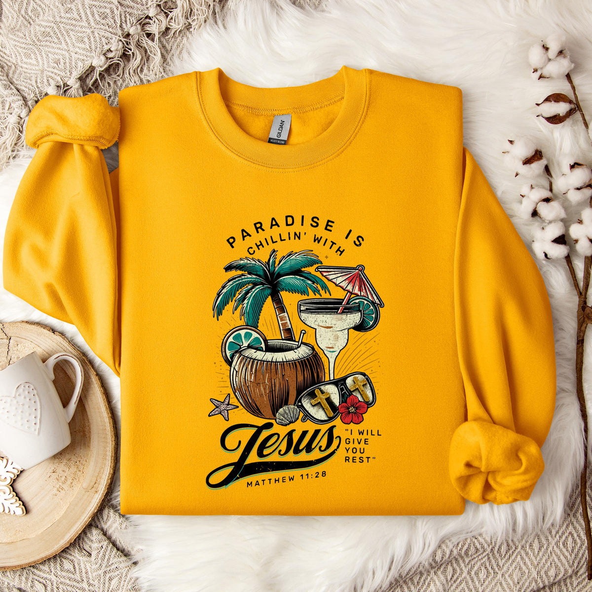 Paradise Is Chilling With Jesus Matthew 11.28 Sweatshirt