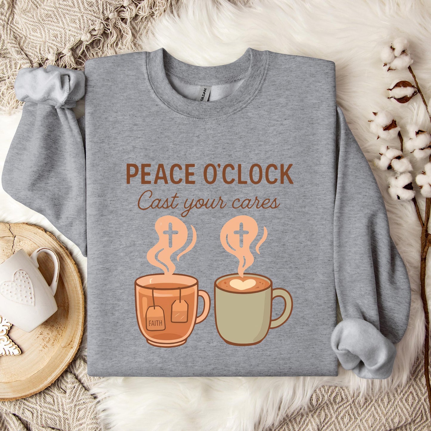 Peace O'Clock Cast Your Cares Sweatshirt
