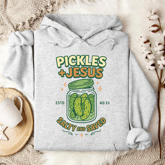 Pickles Jesus Salty And Saved Hoodie